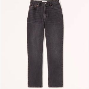 Nwot Abercrombie black ultra high rise straight ankle In xshort length size 29